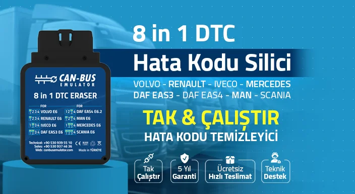 8 in 1 dtc hata kodu silici / temizleyici